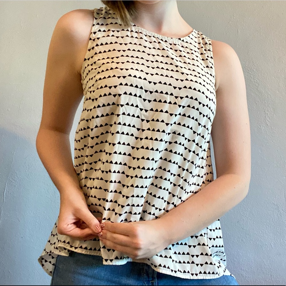 Triangle High Neck Tank Top